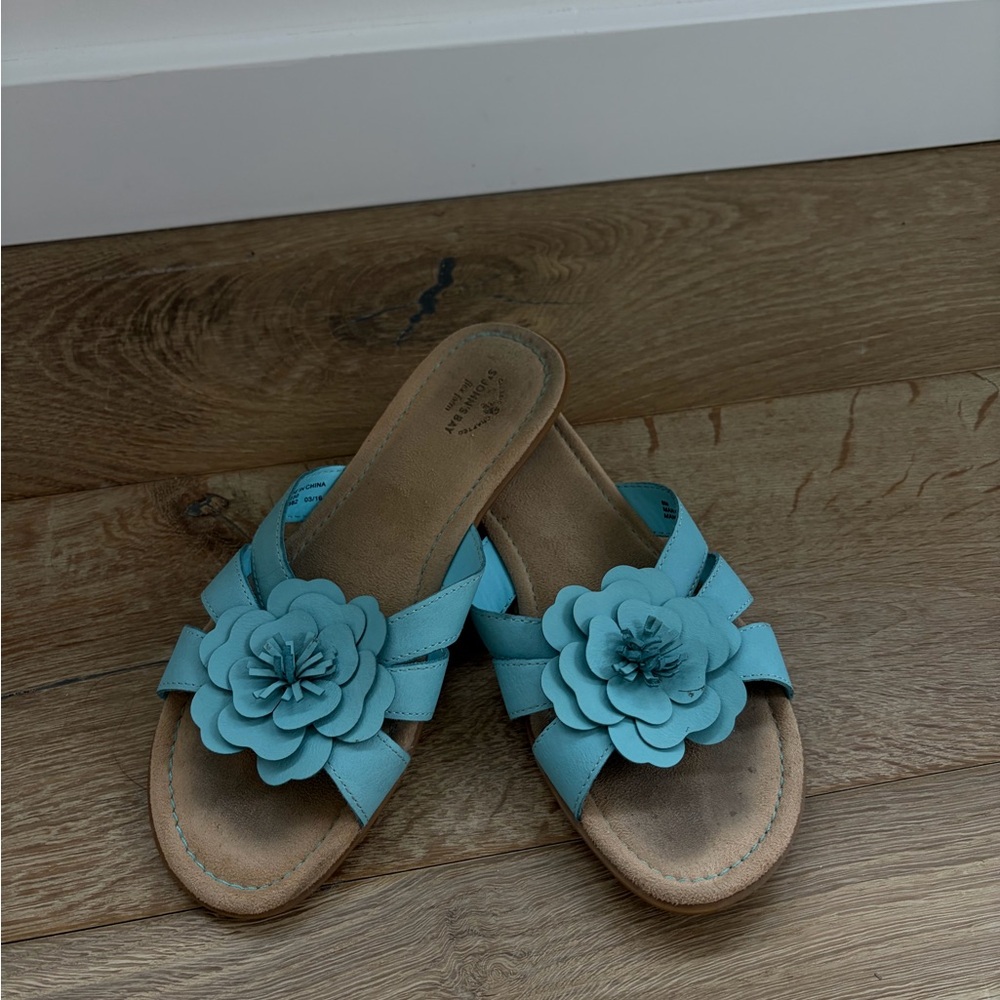 Blue Floral Women's Sandals
